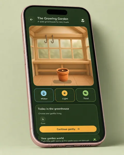 The Growing Garden screen in Pregnancy Tickers